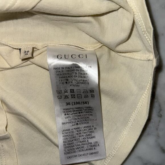 Gucci Cream & Blue Retro Logo Tee 3Y - Picture 3 of 5